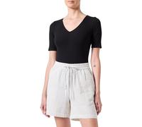 PIECES Pcsally HW Noos-Pantalones Cortos Sueltos, Tea/Rayas: Cloud Dancer, L para Mujer