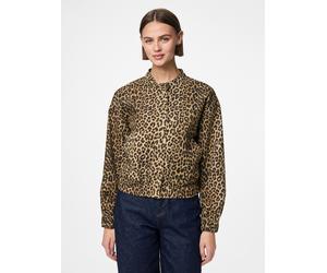 Pieces PCSALUME BOMBER DENIM JACKET XS Marrón