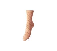 PIECES PCSEBBY GLITTER LONG 1-PACK PATTERN NOOS, Calcetines Mujer, Mock Orange/Detail:SMALL DOTS IN TANGERINE TANGO, One Size