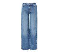 PIECES Pcselma LW Wide Jeans New MB Noos BC, Medio De Mezclilla Azul, 28W / 30L