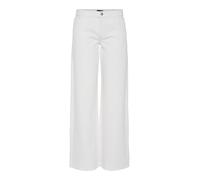 PIECES Pcselma LW Wide Jeans Od Noos BC, Blanco Brillante, 33W / 30L