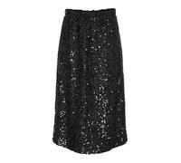 PIECES Pcserena Sequin HW Midi Skirt Mm Falda Midi para Mujer, Negro/Detalles: Sequince Negro, L