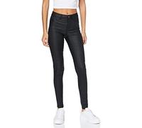 PIECES Pcshape-up Paro Skn MW Coated/Noos BC Leggings para Mujer, Negro, S