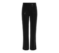 PIECES Pcsiddy HW Straight Pants Pantalones de Tela, Negro/Detalles: Lentejuelas Negras, S para Mujer