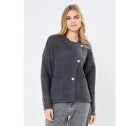 Pieces Pcsiga Ls Overlap Knit Cardigan Bc M Gris