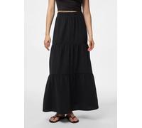Pieces Pcsikka Hw Maxi Skirt Wvn Noos Bc S Negro