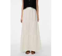 Pieces Pcsikka Hw Maxi Skirt Wvn Noos Bc XS Blanco