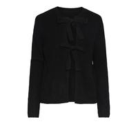PIECES Pcsilly LS Reversible Tie Knit Exp Noos Cárdigan de Punto para Mujer, Negro, L