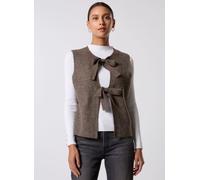 Pieces Pcsilly Sl Rev Tie Vest Knit Noos Bc S Marrón