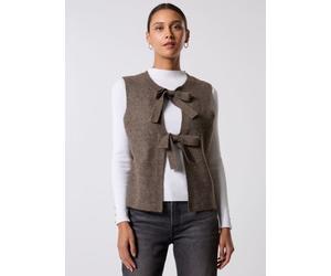 Pieces Pcsilly Sl Rev Tie Vest Knit Noos Bc XL Marrón