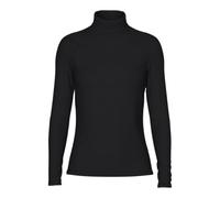 PIECES Pcsirene Ls Rollneck Top Noos, Camiseta de manga larga Mujer, Negro, M