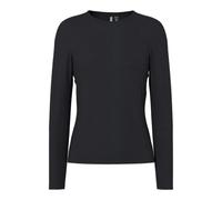PIECES Pcsirene LS tee Noos, Camisa Manga Larga Mujer, Negro (Black Black), 38 (Talla del Fabricante: Medium)