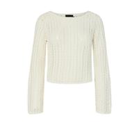 PIECES Pcsiri LS Short Boatneck Knit BC Pcsiri LS Short Boatneck Knit BC (1 Unidad), Cloud Dancer, S