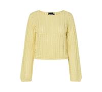 PIECES Pcsiri LS Short Boatneck Knit BC, Plátano Pálido, L para Mujer