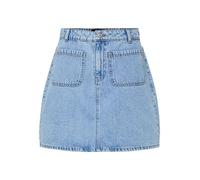 PIECES Pcsky HW Mini Skirt, Mezclilla De Color Azul Claro, S Mujeres