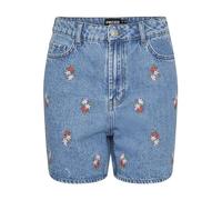 PIECES Pcsky HW Pantalones Cortos, Azul Claro Vaquero. Detalles: Bordado, S para Mujer
