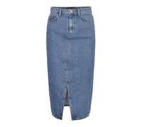 PIECES PCSKY HW Rhinestone Midi Skirt, Medium Blue Denim/Detail:Rhinestones, L