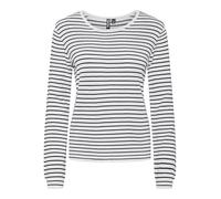 Pieces Jersey de rayas y cuello redondo de mujer. Azul marino 42 (XL)