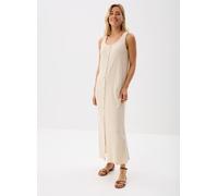 Pieces PCTAILER SL O-NECK BUTTON DRESS JRS FC M Beige