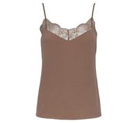 Pieces Pctiffany - Blusa de Encaje con Tirantes para Mujer Noos BC, fósil, XS