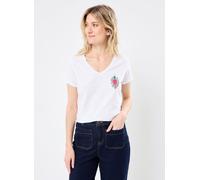 Pieces PCTILLY SS V-NECK EMB T-SHIRT JRS FC XL Blanco