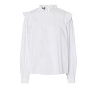 Pieces Pcvela LS Camiseta Noos, Blanco Brillante, M