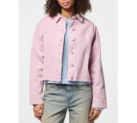 PIECES Chaqueta vaquera Pcfenny Ls para mujer, rosa amanecer. Detalles: lavado, L