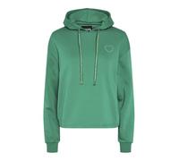 PIECES Sudadera con Capucha para Mujer Pcchilli LS Heart Noos BC, Pepper Green/Detail:Tone in Tono Lurex Heart and String, L