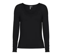 Pieces Top de Encaje para Mujer Pcbarbera LS JRS Noos BC, Negro, XXS