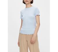 Pieces Top de mujer de manga corta. Azul claro 36/S