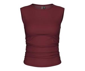 PIECES Top Fruncido para Mujer Pcmadison SL Ruching Top JRS Noos BC, Puerto Tawny., M