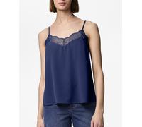 Pieces Top lencero de tirantes de mujer. Azul marino 34 (XS)
