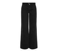 PIECES Vaqueros Anchos para Mujer, Black Denim, 33W x 32L