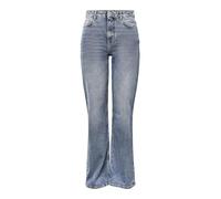 PIECES Vaqueros Anchos Pcholly HW para Mujer MB Noos BC, Medio Azul Denim, 25W / 32L