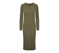 Pieces Vestido de Mujer PCKYLIE LS con Cuello Redondo Midi Noos, Deep Lichen Green, S