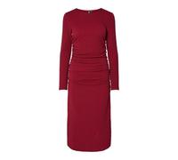 Pieces Vestido para Mujer Pcjamal LS Midi Rouching Dress JRS BC Pcjamal LS Midi Rouching Dress JRS BC (1 Unidad), Biking Red, XL