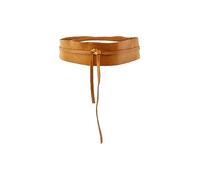 PIECES VIBS LEATHER TIE WAIST BELT NOOS, Cinturón Mujer, Marrón (Cognac), 80 cm