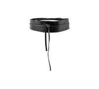 PIECES VIBS LEATHER TIE WAIST BELT NOOS, Cinturón Mujer, Negro (Black), 80 cm