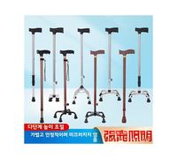 (Piede singolo in acciaio inossidabile allargato ai quattro angoli) Bastone a quattro zampe in lega