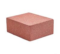 Piedra abrasiva de goma suave para snowboard, grano 60, 50 x 40 x 20 mm, herramienta de afinación de borde rojo para eliminación de óxido y solución de reparación de alisado de rebabas para