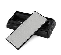Piedra afiladora de cuchillos, piedra de afilar de diamante de doble cara de 6 pulgadas con base antideslizante para tijeras cuchillos