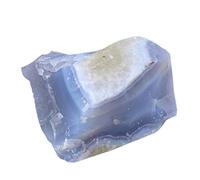 Piedra Ágata Azul - Crìstal Ágata Encaje Azul Natural En Bruto | Trozos De Gema Gravа Triturada Destinados A Elaboración De Joyas, Pecera, Аdorno Maceta, Sanación Con Cristales