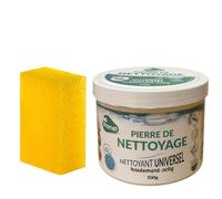 Piedra blanca limpieza (500 g) | Arcilla blanca para limpieza multiusos | Limpia, Pule y Protege + Esponja de regalo Efecto impermeable | Limpieza de todas las superficies