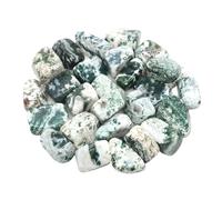 Piedra caída natural cristal terapéutico malaquita amazonita piedra cortada espécimen de piedra energía mineral tanque acuario jardín decoración del hogar(Tree agate,100g)