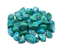 Piedra caída natural cristal terapéutico malaquita amazonita piedra cortada espécimen de piedra energía mineral tanque acuario jardín decoración del hogar(Chrysocolla,1000g)