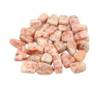 Piedra caída natural cristal terapéutico malaquita amazonita piedra cortada espécimen de piedra energía mineral tanque acuario jardín decoración del hogar(Sunstone,200g)