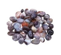 Piedra caída natural cristal terapéutico malaquita amazonita piedra cortada espécimen de piedra energía mineral tanque acuario jardín decoración del hogar(Botswana,50g)