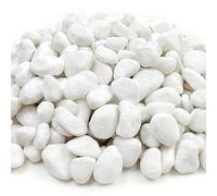 Piedra Canto rodado 10-20 mm Blanco Puro 5-10-20 Kg para decoracion exterior e interior, jardines, macetas, suelos. (Blanco puro, 20 kg)