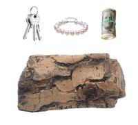 Piedra clave al aire libre falsa, piedra clave simulada - Caja de almacenamiento creativa de resina fuera Key Rock,Parece piedra Hide-A-Spare-Key Novedad Ornamento Ocultar llave al aire libre para