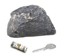 Piedra Con Compartimento Secreto - Caja secreta para guardar llaves - Roca Artificial para Geocaching - Oculta Tu Llave De Repuesto En La Piedra Al Aire Libre (Negro)
